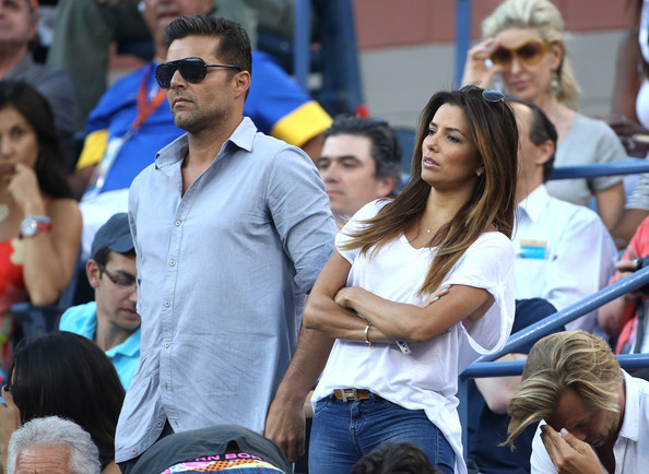 Ева Лонгория.  Ева Лонгория на Открытом чемпионате США в Национальном теннисном центре.