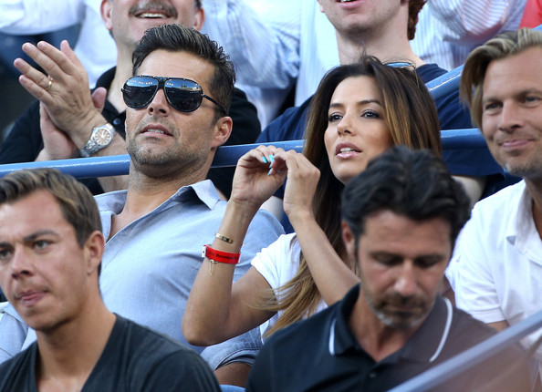 Ева Лонгория.  Ева Лонгория на Открытом чемпионате США в Национальном теннисном центре.