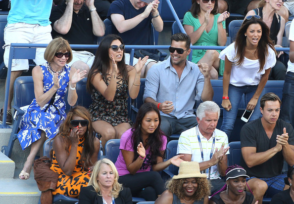 Ева Лонгория.  Ева Лонгория на Открытом чемпионате США в Национальном теннисном центре.