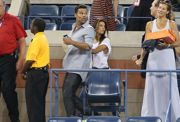 Ева Лонгория.  Ева Лонгория на Открытом чемпионате США в Национальном теннисном центре.