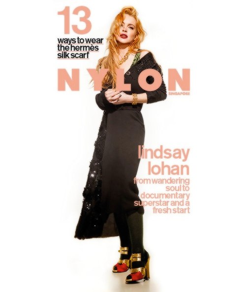 Линдси Лохан. Сканы из январьского номера журнала NYLON Nylon [Singapore] - January,фотосессия 2013 г