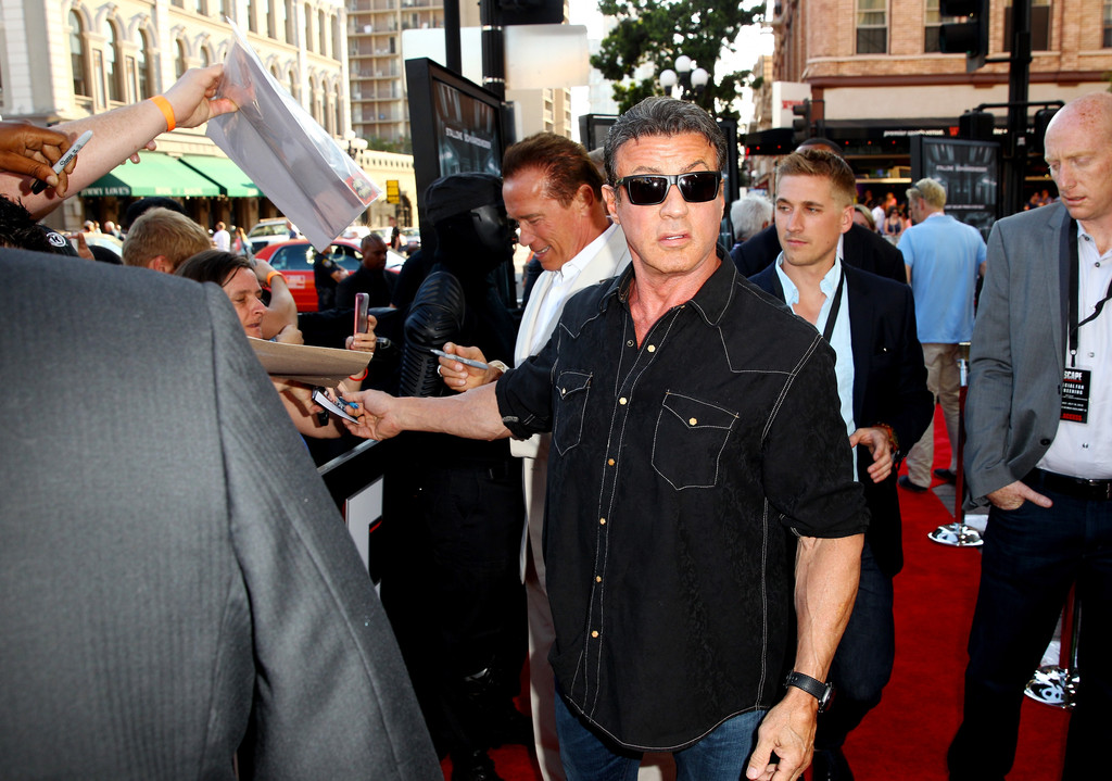 Сильвестр Сталлоне. Сильвестр Сталлоне и Арнольд Шварцнеггер посетили Comic-Con, где представили свой фильм "План побега".