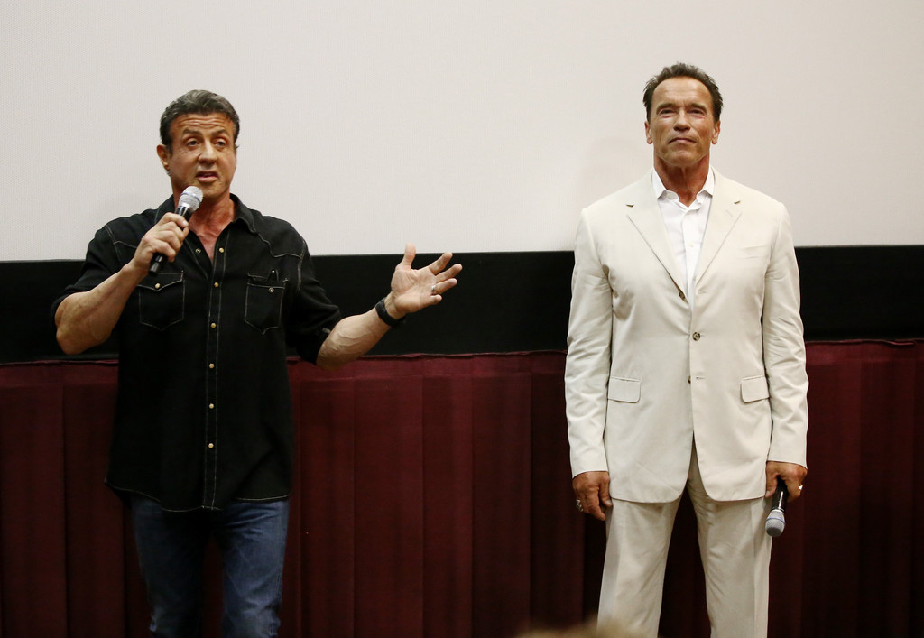 Сильвестр Сталлоне. Сильвестр Сталлоне и Арнольд Шварцнеггер посетили Comic-Con, где представили свой фильм "План побега".