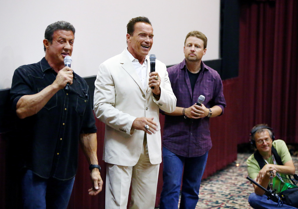 Сильвестр Сталлоне. Сильвестр Сталлоне и Арнольд Шварцнеггер посетили Comic-Con, где представили свой фильм "План побега".