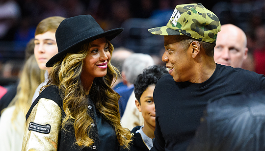 Бейонсе Ноулз. #Jayonce на баскетбольном матче «Cleveland Cavaliers vs Los Angeles Clippers» в «Staples Center», Лос Анджелес