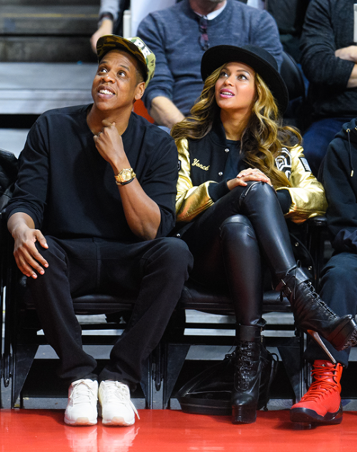 Бейонсе Ноулз. #Jayonce на баскетбольном матче «Cleveland Cavaliers vs Los Angeles Clippers» в «Staples Center», Лос Анджелес