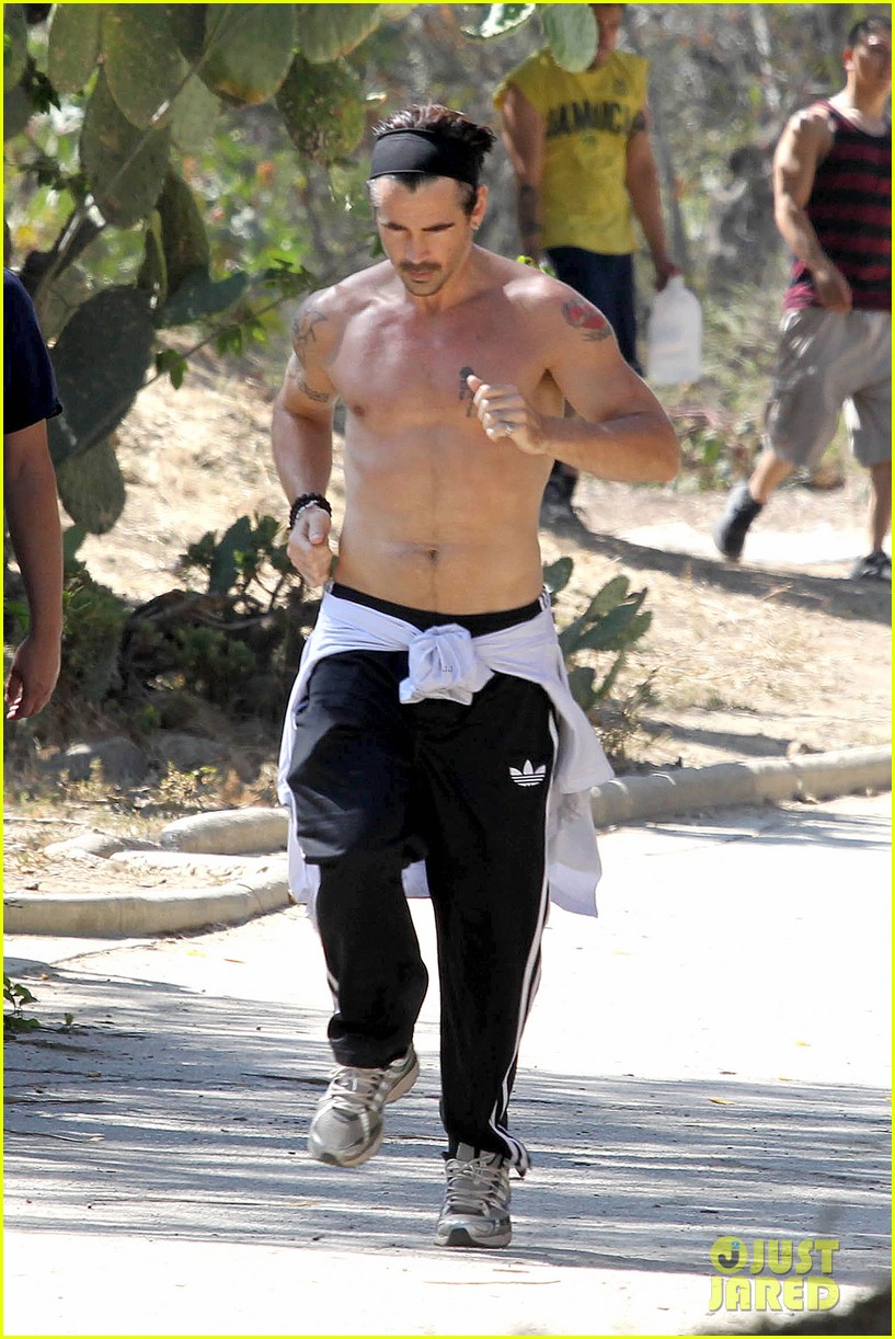 Колин Фаррелл. На пробежке