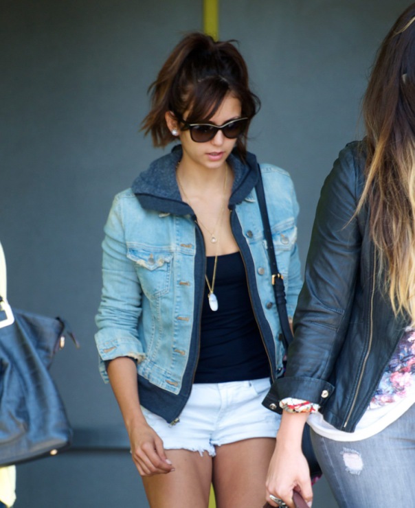 Нина Добрев. Leaving a studio in Studio City 