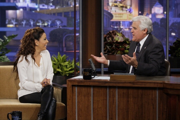 Ева Лонгория. Ева Лонгория на шоу "The Tonight Show" с Джеем Лено.