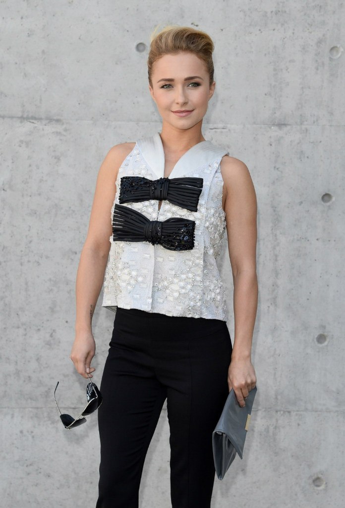 Хайден Панеттьери. Хайден Панеттьери и Владимир Кличко на показе мод "Giorgio Armani" в Милане