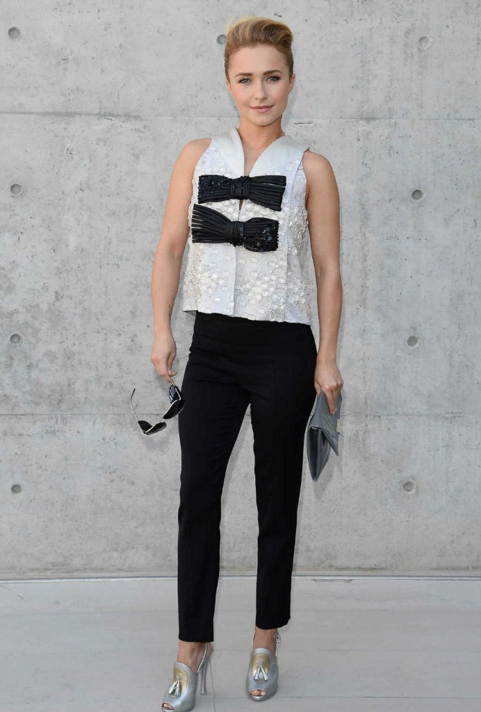 Хайден Панеттьери. Хайден Панеттьери и Владимир Кличко на показе мод "Giorgio Armani" в Милане