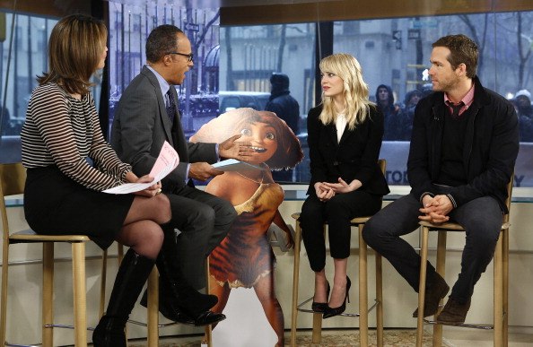 Райан Рейнольдс. Ryan Reynolds и Emma Stone на Today Show в Нью-Йорке.