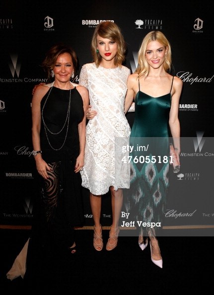 Тейлор Свифт.  Тейлор, Мэрил Стрип и Джейми Кинг на "The Weinstein Company Pre-Oscar Party".