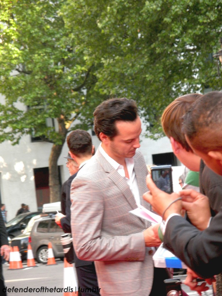 Эндрю Скотт. На премьере "Чарли и Шоколадная фабрика""