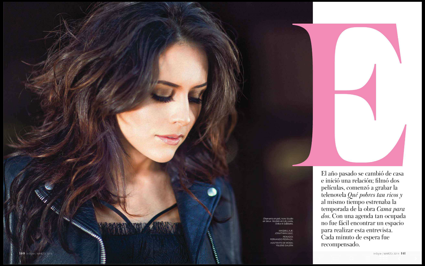 Cурия Вега. Сканы журнала «InStyle» (Март 2014).