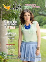 Сурия на обложке журнала о модных коллекциях и тканях «Telas Lúa».