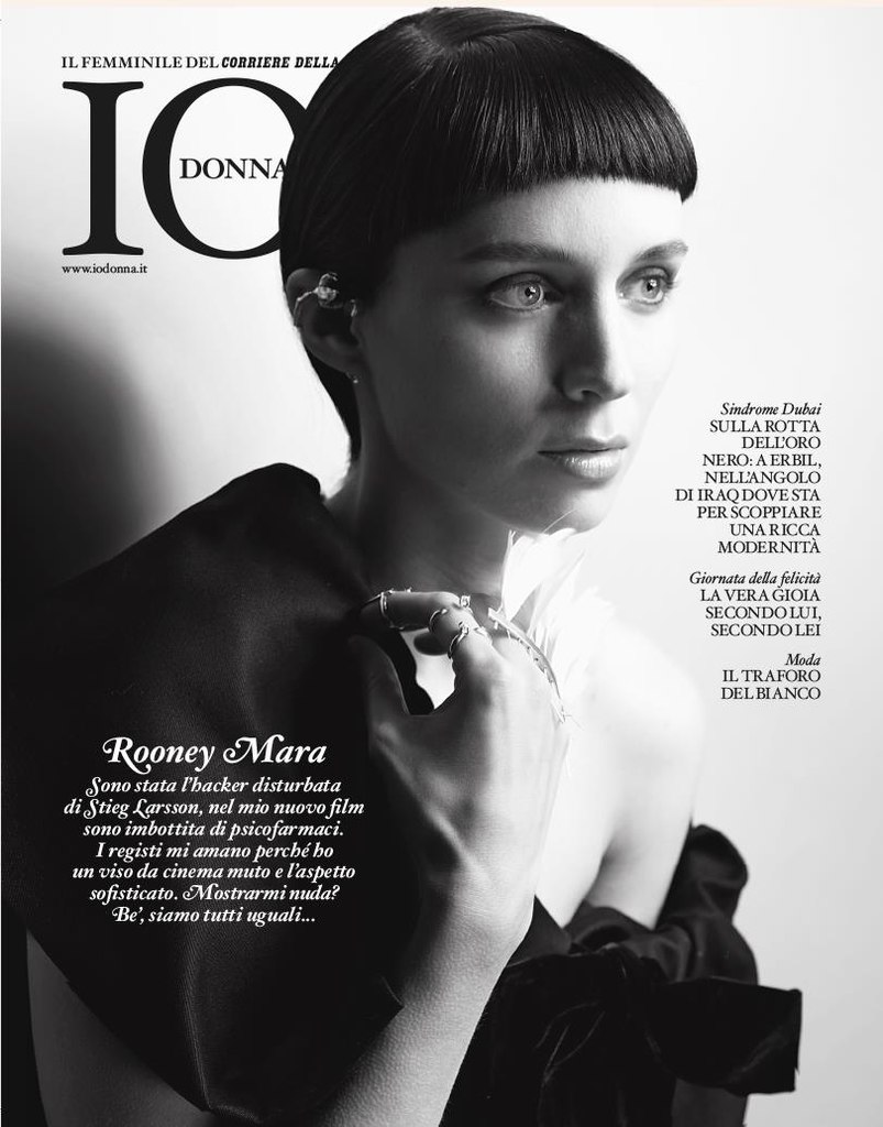 Руни Мара. Обложка IO Donna, April 2013.