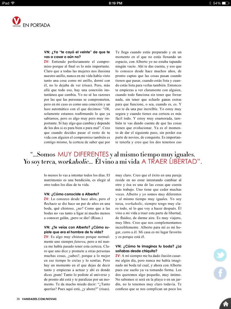 Cурия Вега. Обложка и сканы журнала «Vanidades Novias» с прекрасной Сурией.