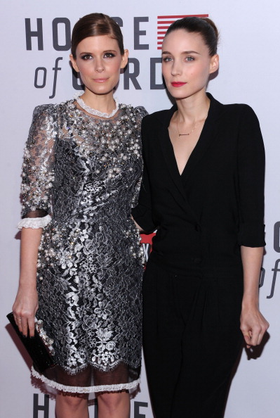 Руни Мара. Руни и Кейт на премьере "House of Cards" в Нью-Йорке