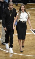 Бейонсе Ноулз. Jayonce на баскетбольной игре «Brooklyn Nets vs Cleveland Cavaliers» в «Barclay’s Center».