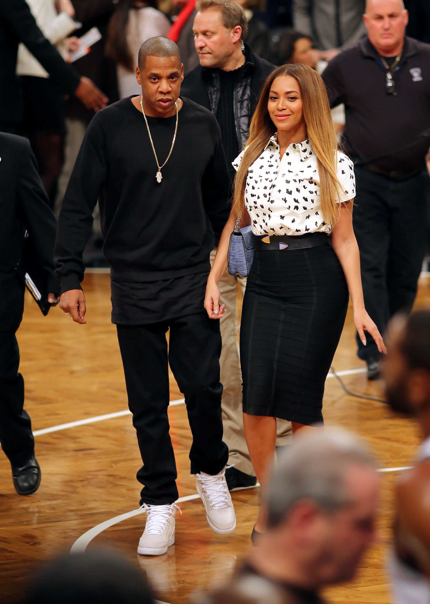 Бейонсе Ноулз. Jayonce на баскетбольной игре «Brooklyn Nets vs Cleveland Cavaliers» в «Barclay’s Center».