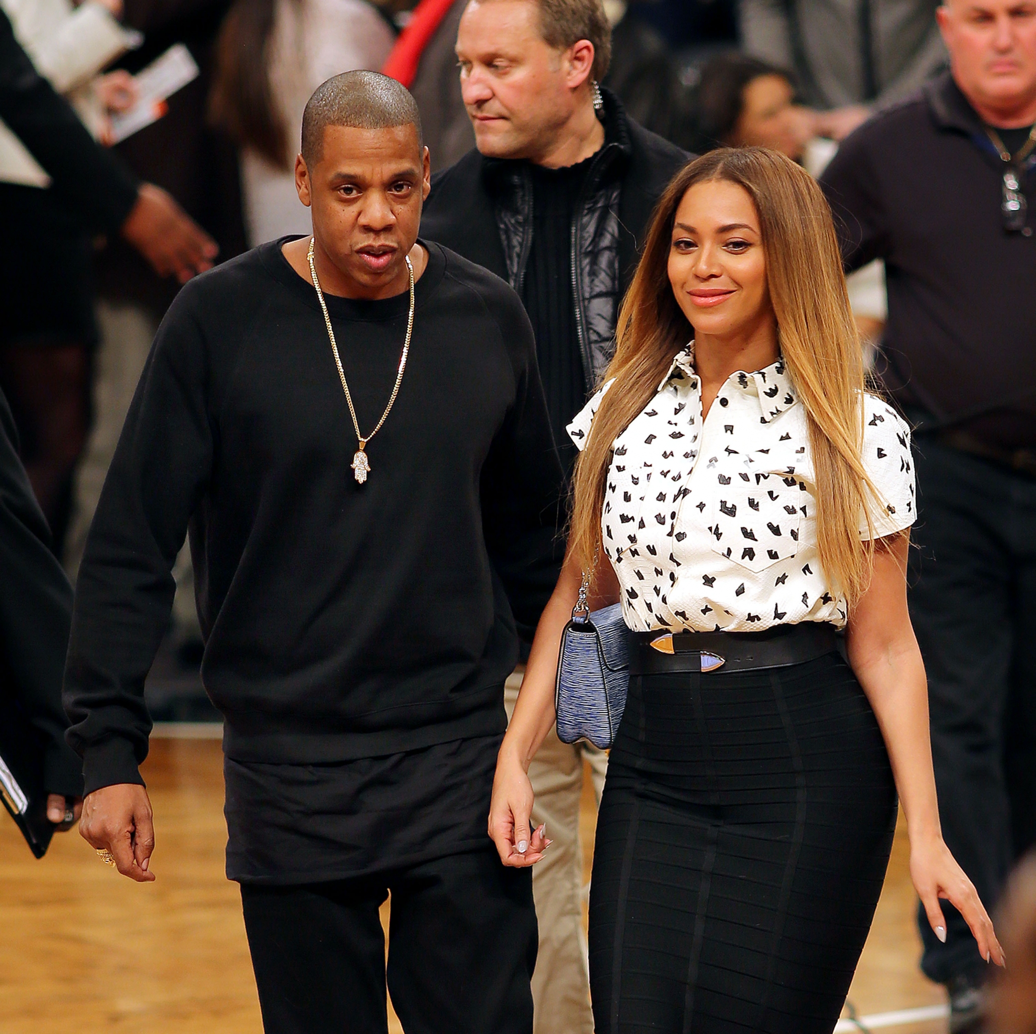 Бейонсе Ноулз. Jayonce на баскетбольной игре «Brooklyn Nets vs Cleveland Cavaliers» в «Barclay’s Center».