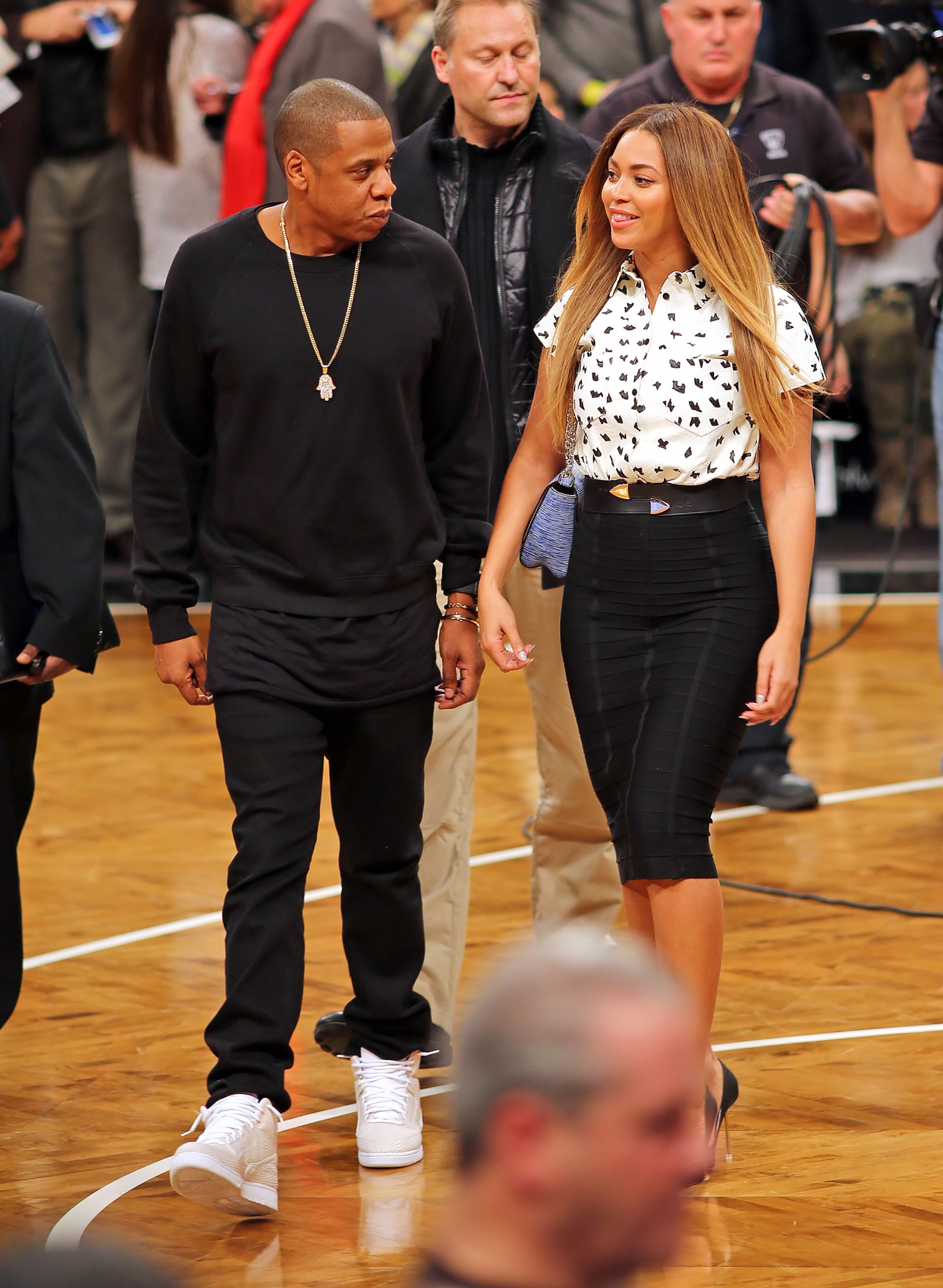 Бейонсе Ноулз. Jayonce на баскетбольной игре «Brooklyn Nets vs Cleveland Cavaliers» в «Barclay’s Center».