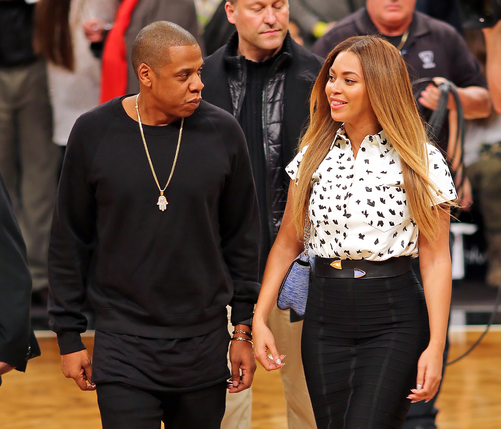 Бейонсе Ноулз. Jayonce на баскетбольной игре «Brooklyn Nets vs Cleveland Cavaliers» в «Barclay’s Center».
