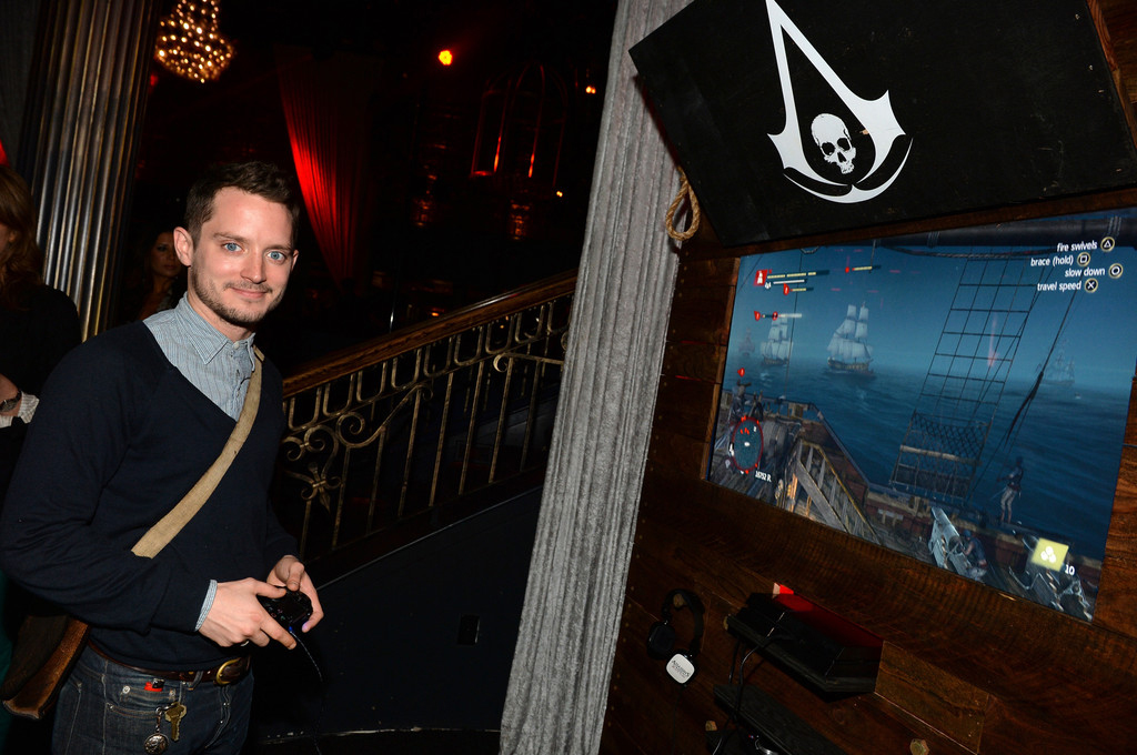 Элайджа Вуд. Hosting Assassin's Creed IV Black Flag Launch