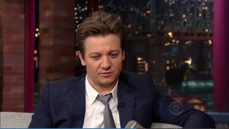 Джереми Реннер. Jeremy Renner on the Late Show with David Letterman 