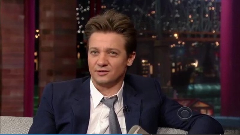 Джереми Реннер. Jeremy Renner on the Late Show with David Letterman 