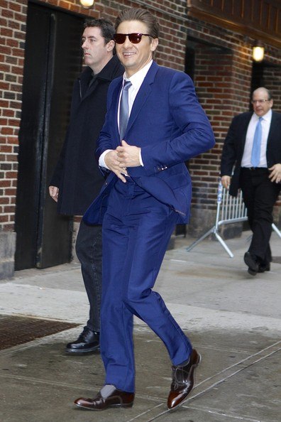 Джереми Реннер. Arrives at the 'Late Show with David Letterman' in NYC