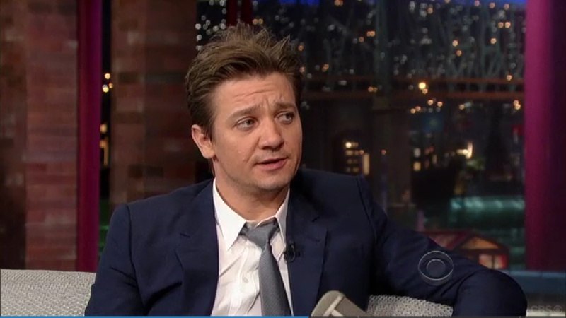 Джереми Реннер. Jeremy Renner on the Late Show with David Letterman 