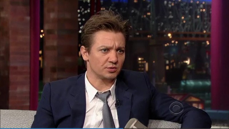 Джереми Реннер. Jeremy Renner on the Late Show with David Letterman 