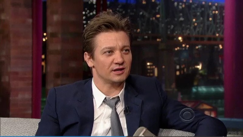 Джереми Реннер. Jeremy Renner on the Late Show with David Letterman 