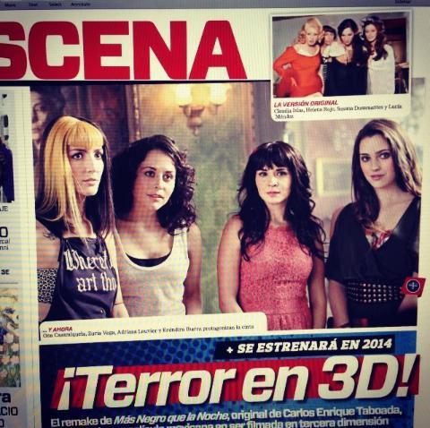 Cурия Вега. Скан журнала о фильме «Темнее ночи». 