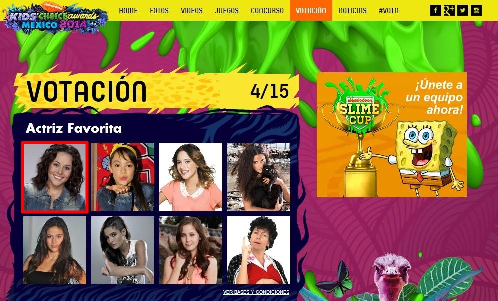Cурия Вега. Голосуйте за Сурию в номинации любимая актриса премии Kids' Choice Awards México