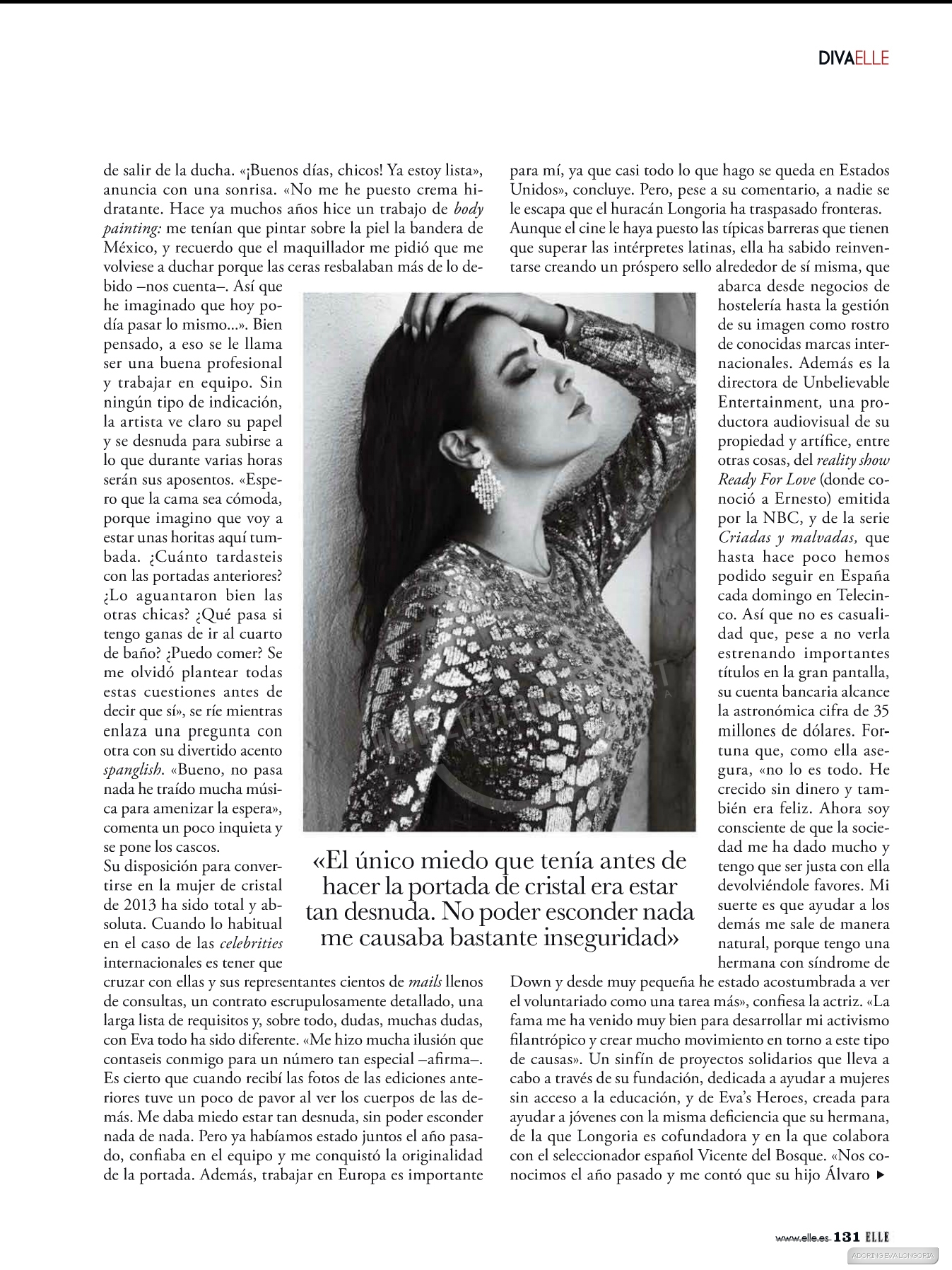 Ева Лонгория. Ева Лонгория в журнале ELLE MAGAZINE [SPAIN] - декабрь  2013