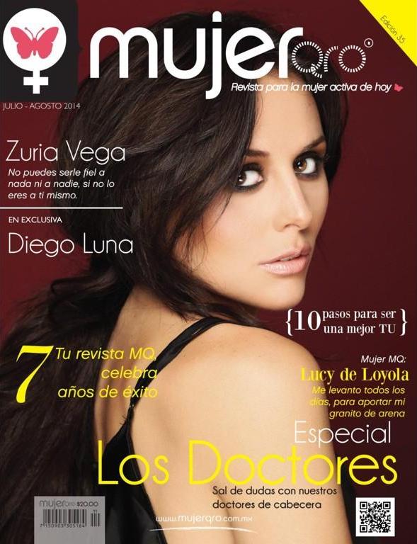Cурия Вега. Сурия украсила обложку и страницы журнала «Mujer Queretaro» (июль-август 2014).