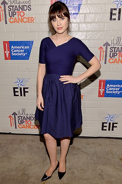 Зоуи Дешанель. Очаровательная Зоуи на благотворительном вечере в поддержку больных раком "Stand Up to Cancer".