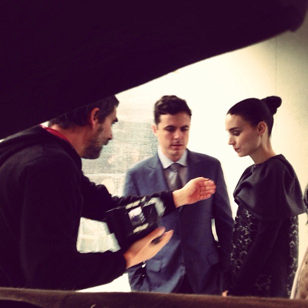 Руни Мара. Руни и Харви Вайнштейн представляют промо-ролик для "The Weinstein Company"